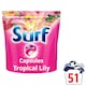 image 1 of Surf 3 in 1 Tropical Lily Washing Capsules 51 Washes 882g