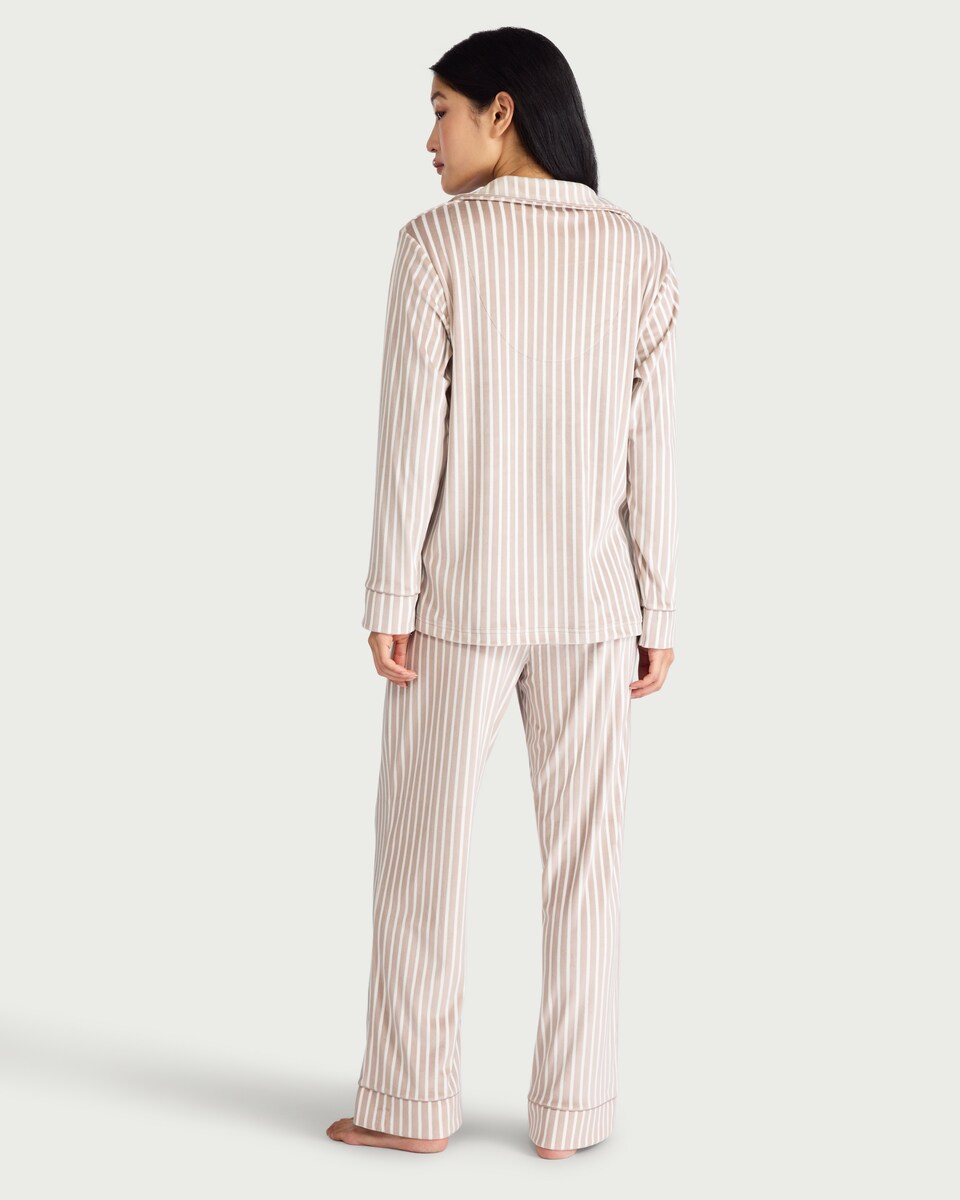 image 1 of F&F Striped Pyjama Set in Neutral