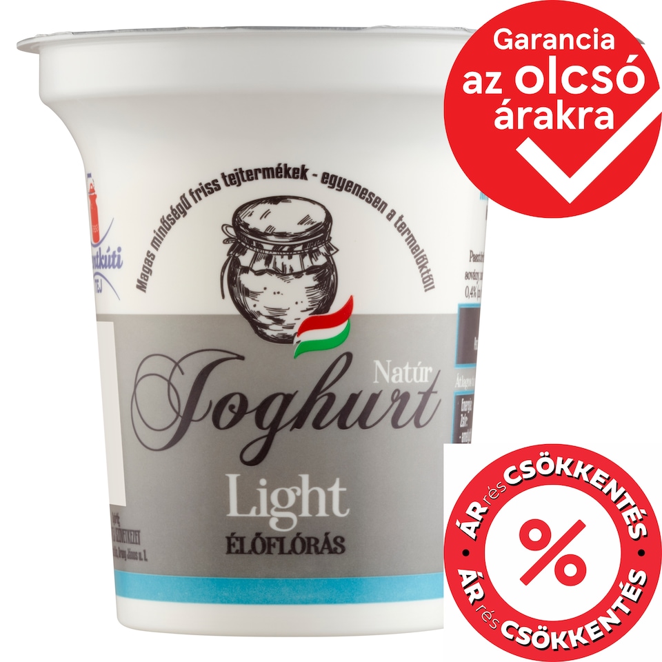 Szentkúti Tej Light élőflórás natúr joghurt 150 g