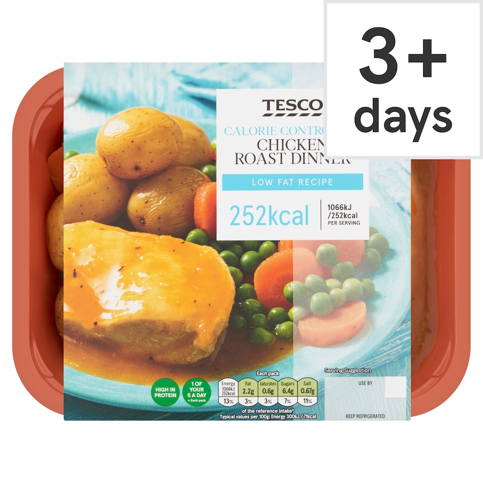 Tesco Calorie Controlled Chicken Roast Dinner 380G