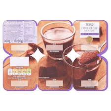 Tesco Milk Chocolate Mousse 6 X60g