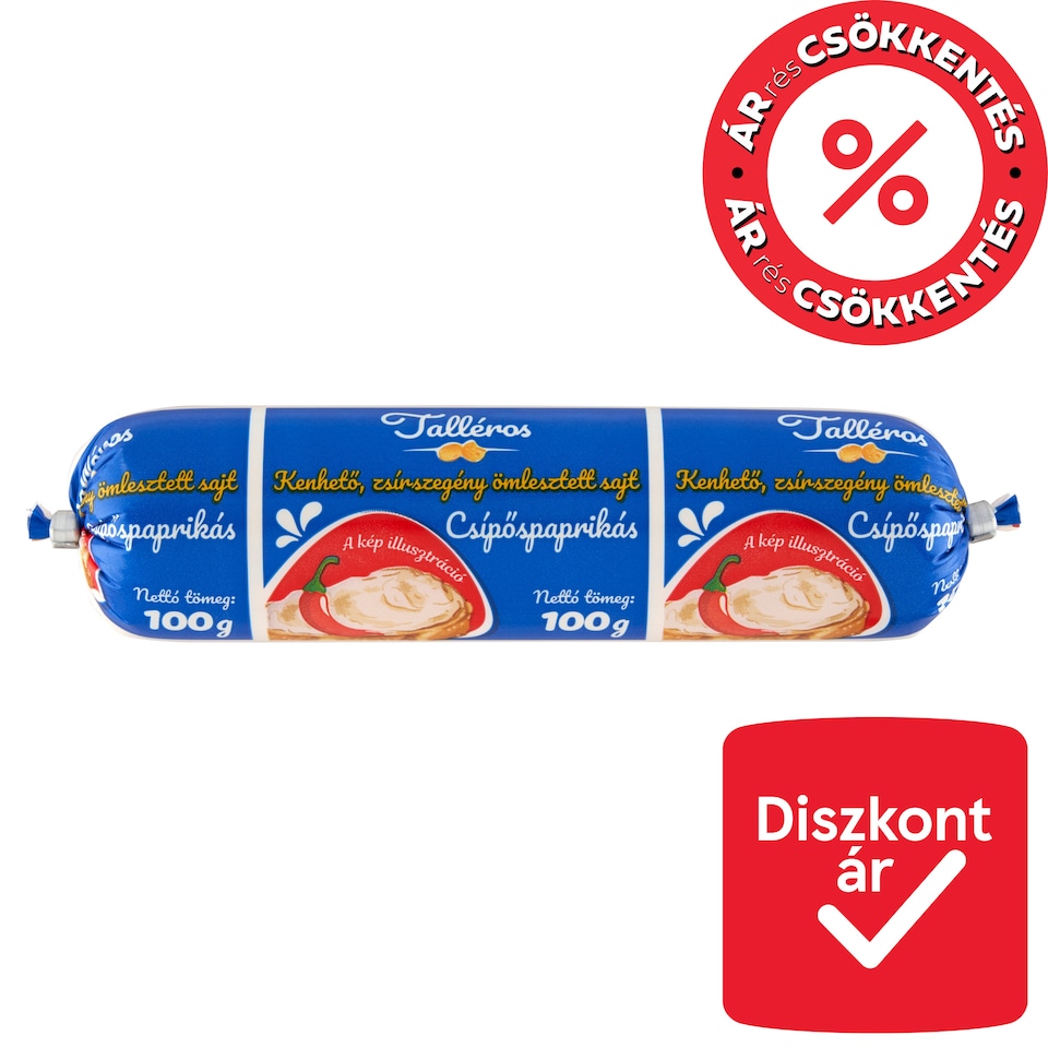 image 1 of Talléros Spreadable, Low-Fat Processed Cheese with Hot Paprika 100 g