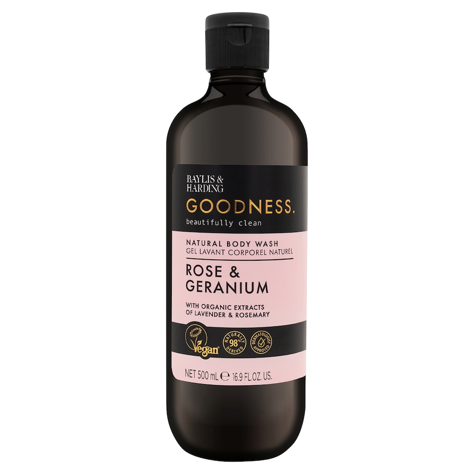image 1 of Baylis & Harding Rose & Geranium Body Wash 500Ml