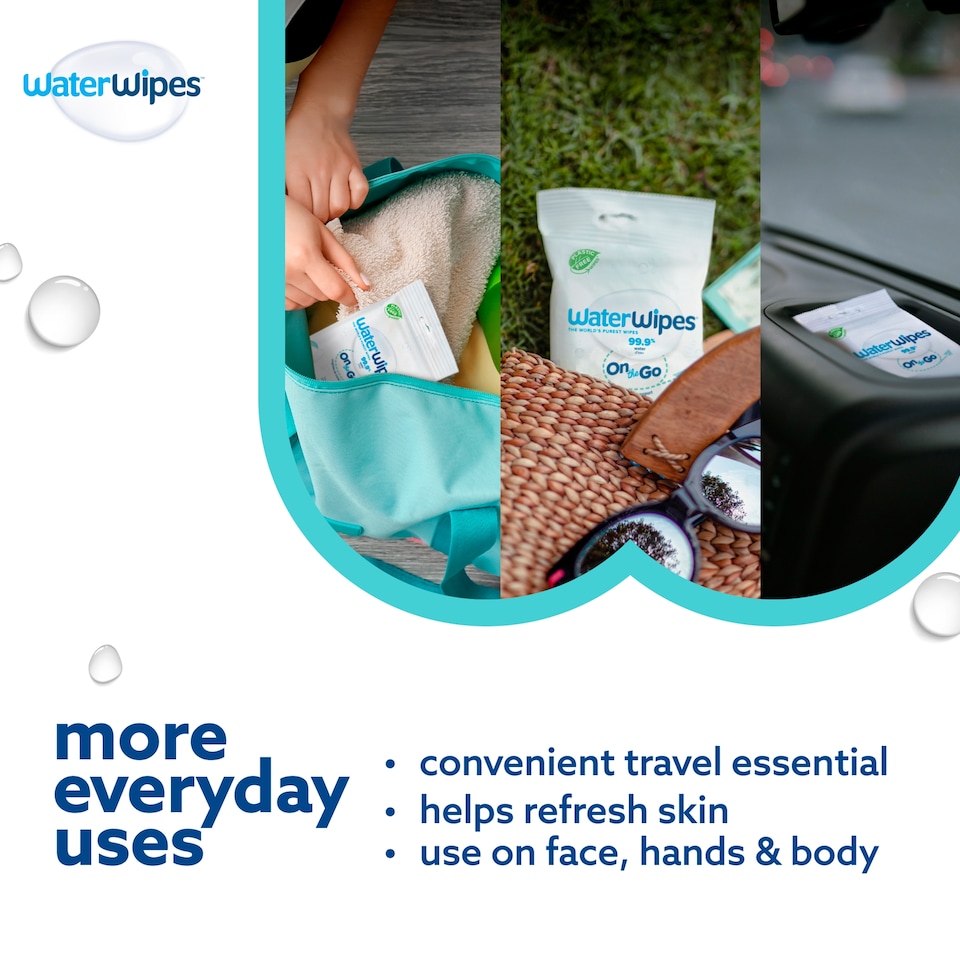 image 1 of WaterWipes On The Go Wipes 10 Pack