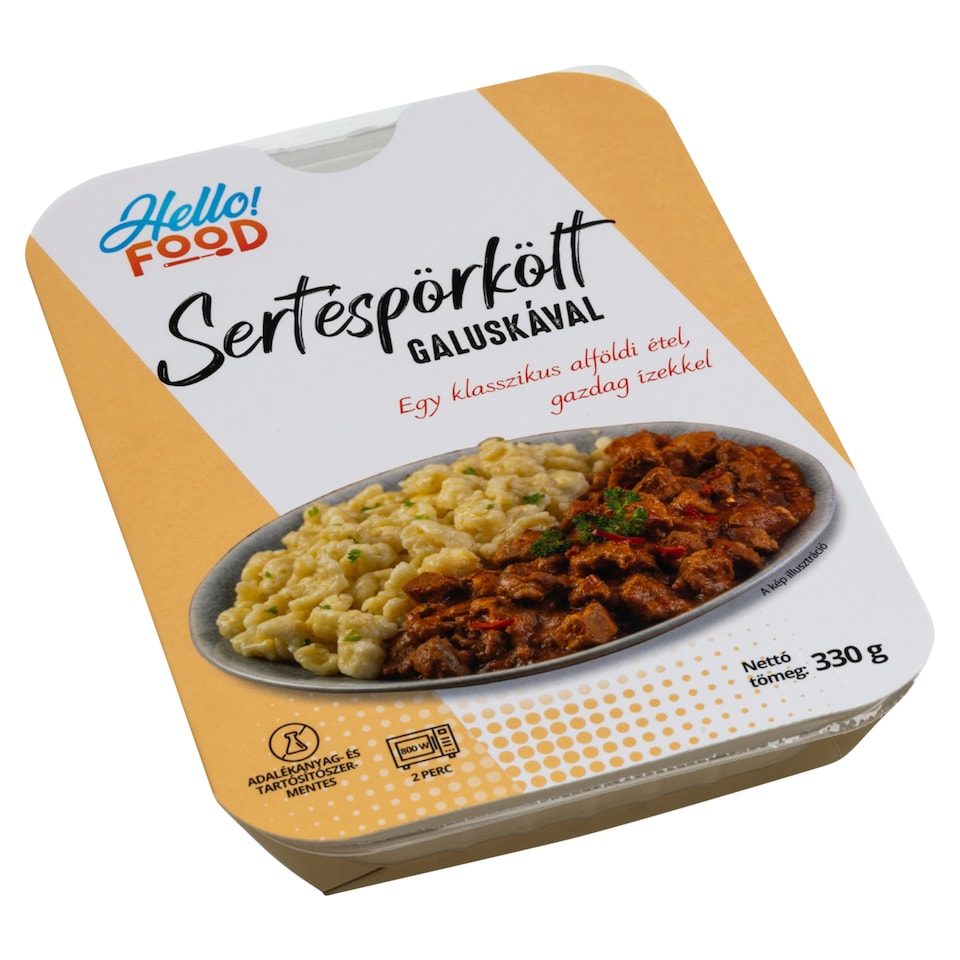Hello Food sertéspörkölt galuskával 330 g