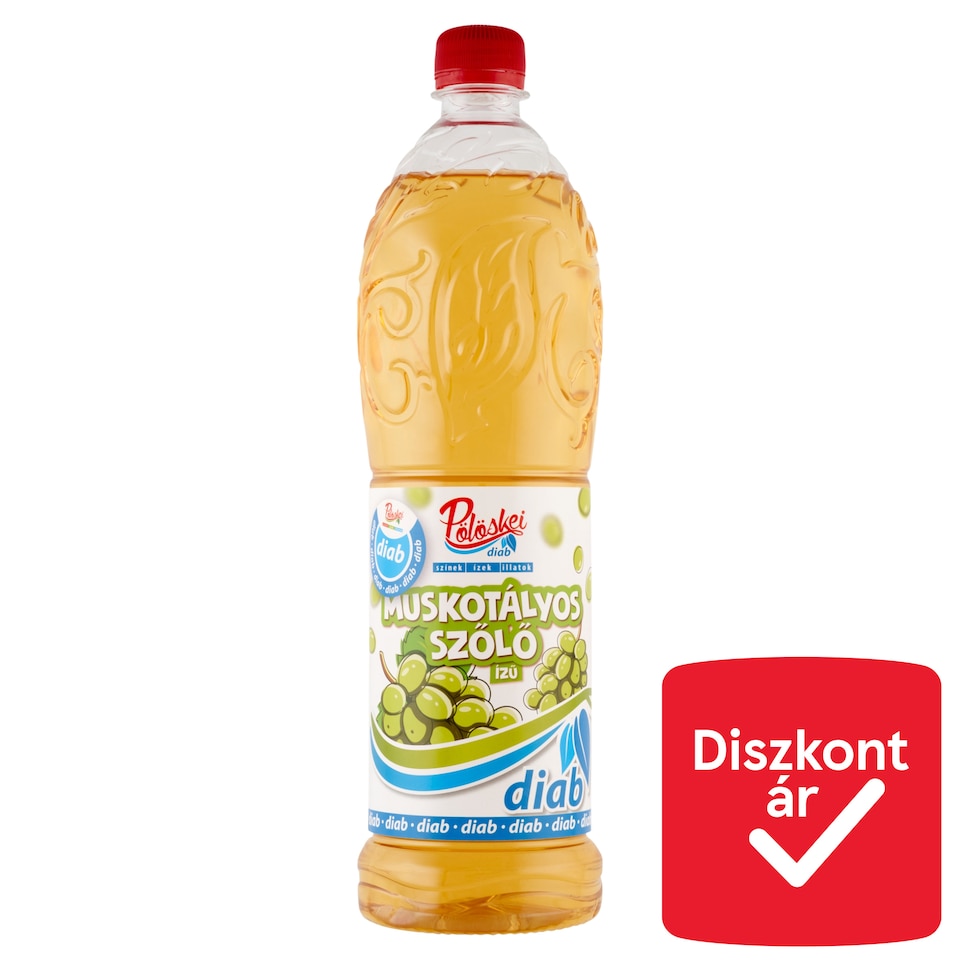 Pölöskei Diab muskotályos szőlő ízű szörp édesítőszerekkel 1 l