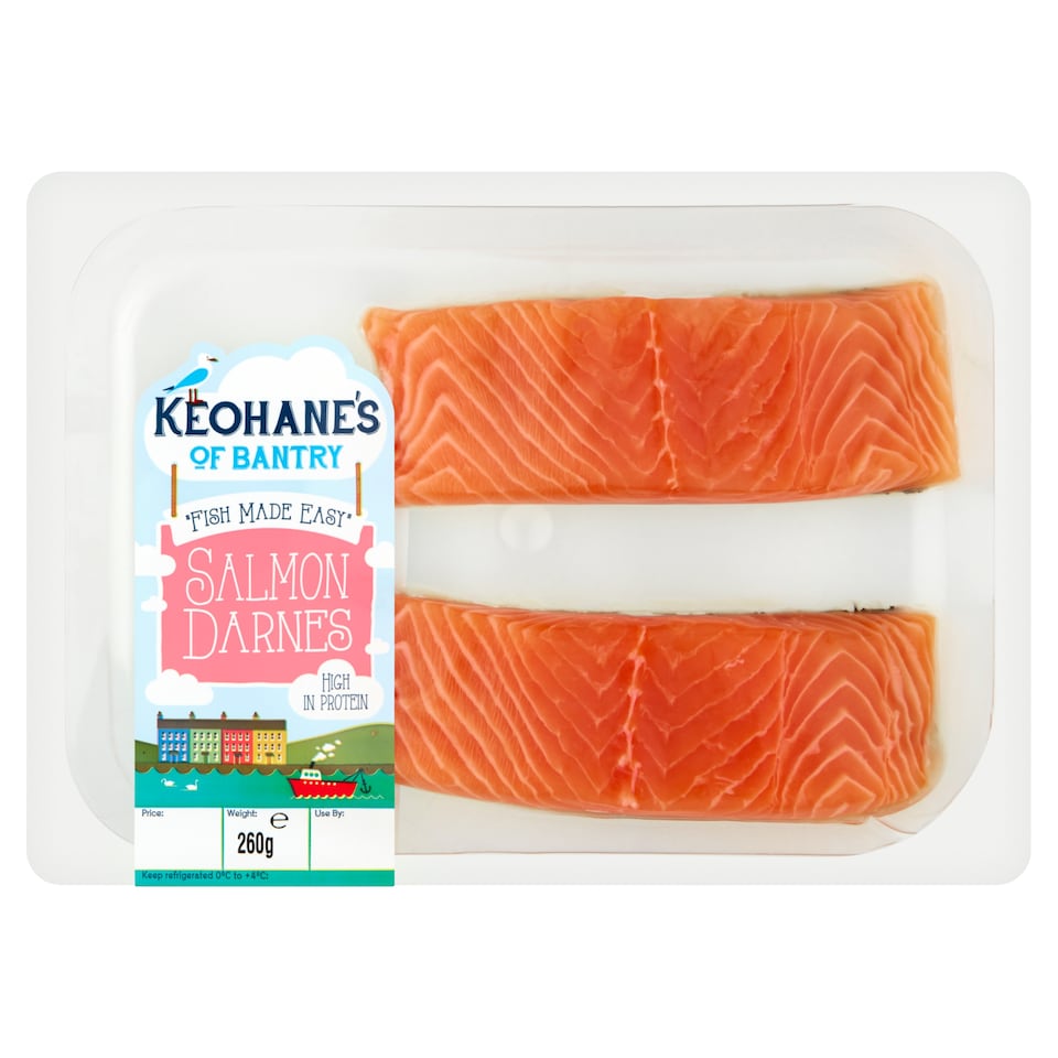 Keohanes Bantry Skin On Salmon Fillets 260G