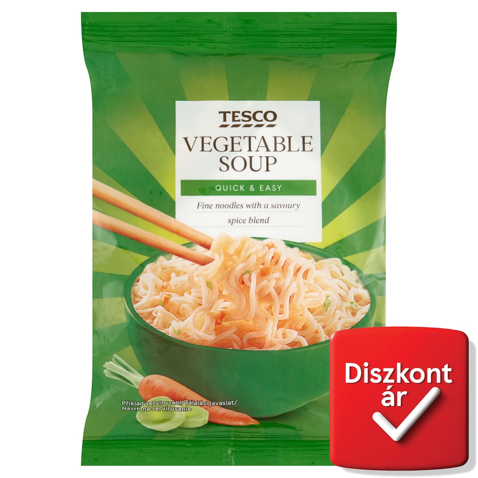 Tesco instant tésztaleves szárított zöldségekkel 60 g