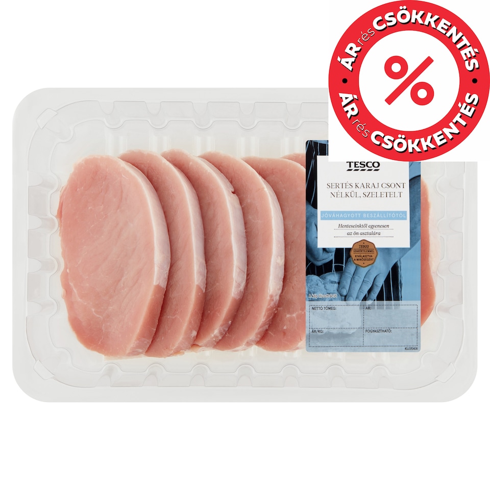 Tesco Sliced Pork Loin without Bones 720 g