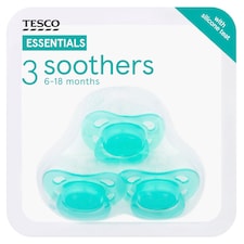 Tesco Essentials Baby Soothers 3 Pack