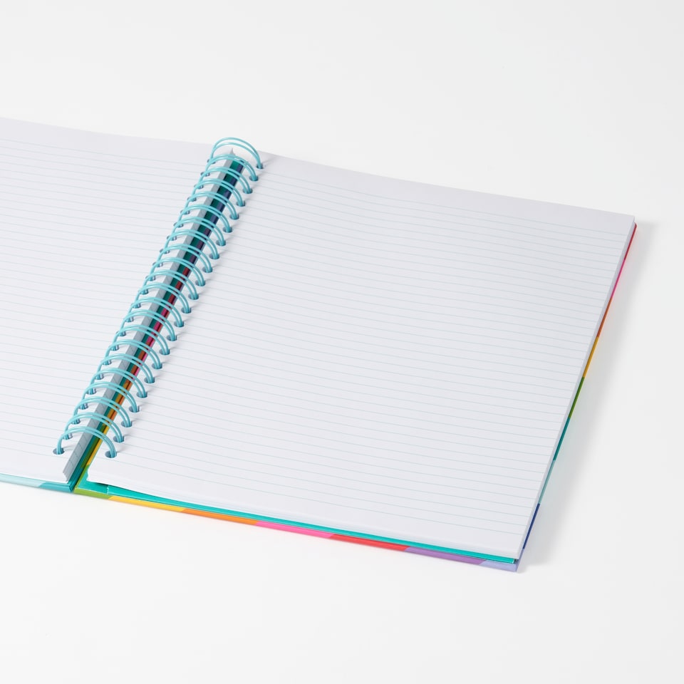 image 1 of Paperchase A4 Rainbow Stripe Notebook
