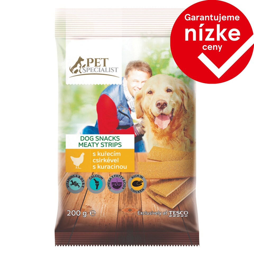 Tesco Pet Specialist Žuvacia pochúťka bohatá na kuracinu 200 g