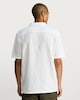 image 3 of F&F Pure Cotton Textured Relaxed Fit Short Sleeved Revere Shirt in White