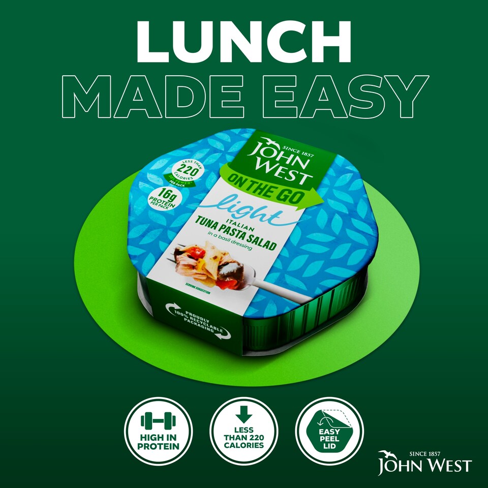 image 1 of John West Light Italian Tuna Pasta Salad 220g