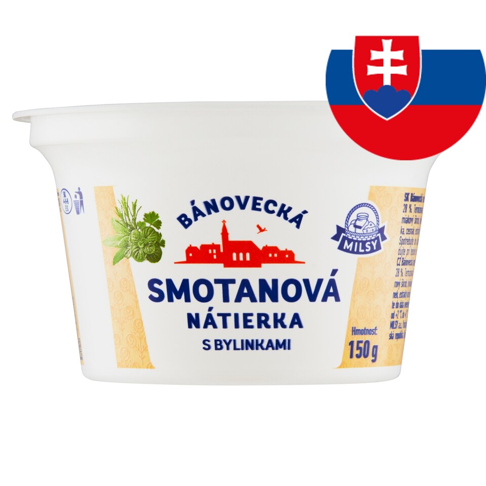 Milsy Bánovecká smotanová nátierka s bylinkami 150 g