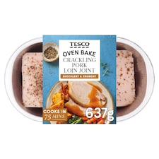 Tesco Crackling Pork Loin Joint 637G