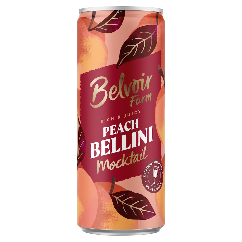 image 1 of Belvoir Farm Non-Alcoholic Peach Bellini 250ml