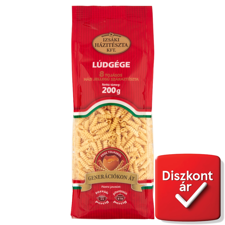 Izsáki Házitészta Rotini Homemade Dry Pasta with 8 Eggs 200 g