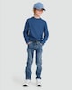 image 1 of F&F Boys Cotton Rich Elasticated Waist Jeans in Blue