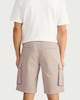 image 3 of F&F Cotton Rich Drawstring Cargo Shorts in Stone