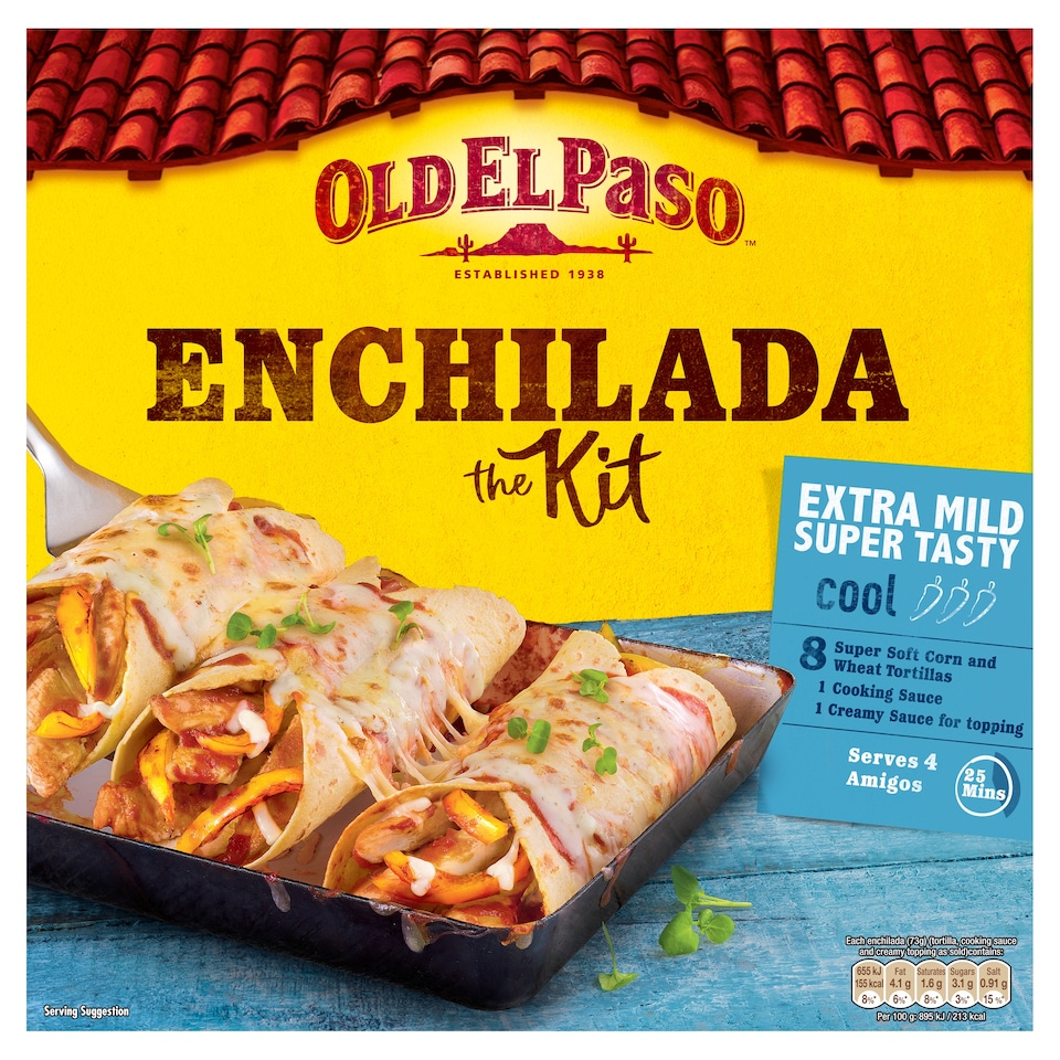 Old El Paso Extra Mild Enchilada Dinner Kit 585G