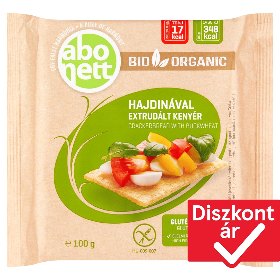 image 1 of Abonett Organic Gluten-Free Crackerbread with Buckwheat 100 g