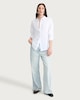 image 1 of F&F Pure Cotton Double Cloth Long Sleeved Shirt in White