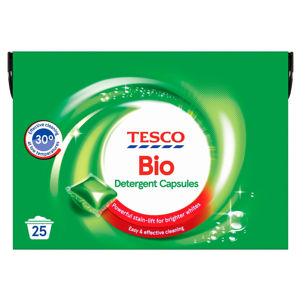 Tesco Biological Detergent Capsules 25W 425Ml