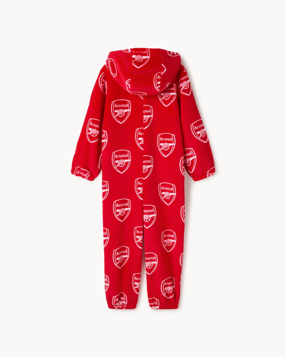 image 1 of Arsenal Fleece Onesie in Red