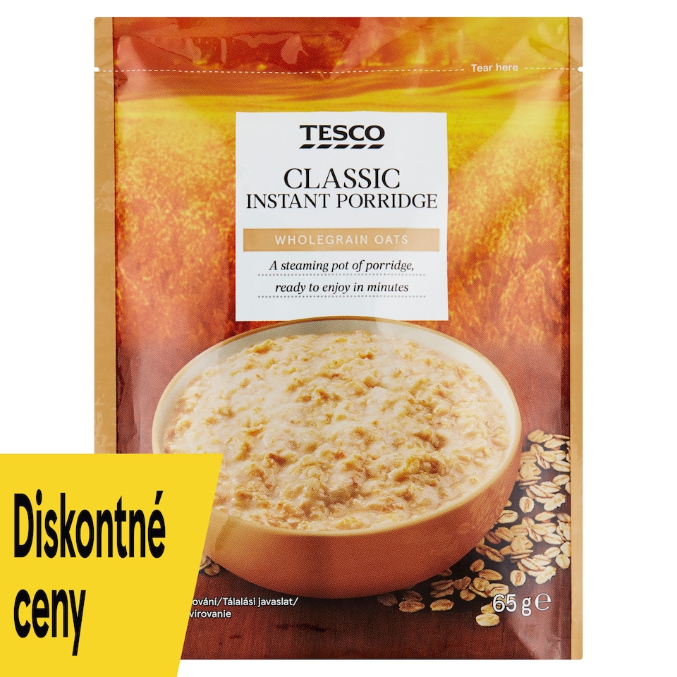 Tesco Instantná ovsená kaša 65 g