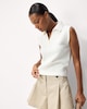 image 1 of F&F Knitted Sleeveless Vest in Cream