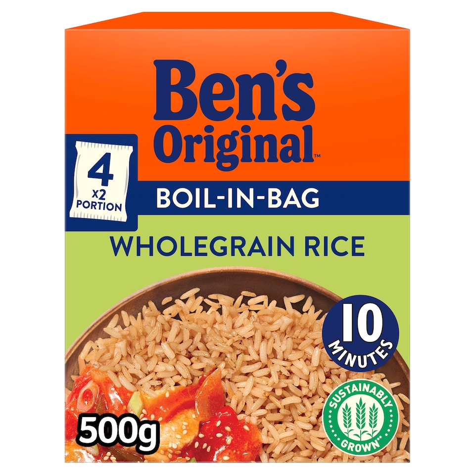 image 1 of Ben's Original Boil In The Bag Wholegrain Rice 4x125g