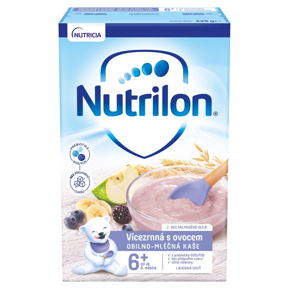 Obrázek 1 pro produkt Nutrilon Pronutra Vícezrnná kaše s ovocem 225g, 6+