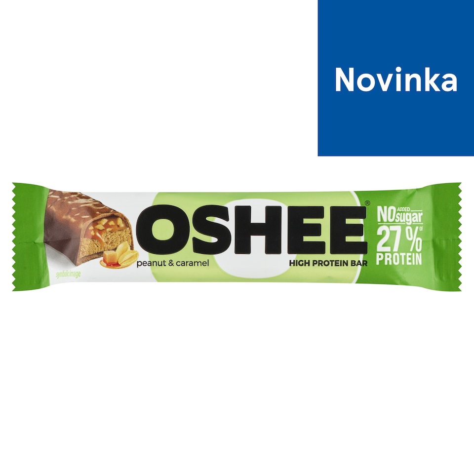 obrázok 1 z Oshee Tyčinka z mliečnej čokolády s arašidovou náplňou a náplňou s karamelovou príchuťou 49 g
