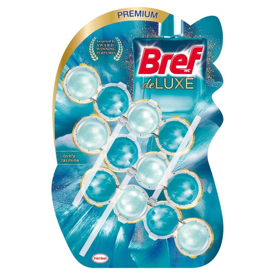 Bref DeLuxe Lovely Jasmine tuhý WC blok 3 x 50g