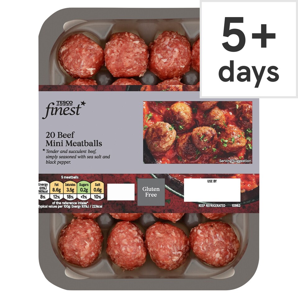 Tesco Finest 20 Mini Meatballs 336g Tesco Groceries