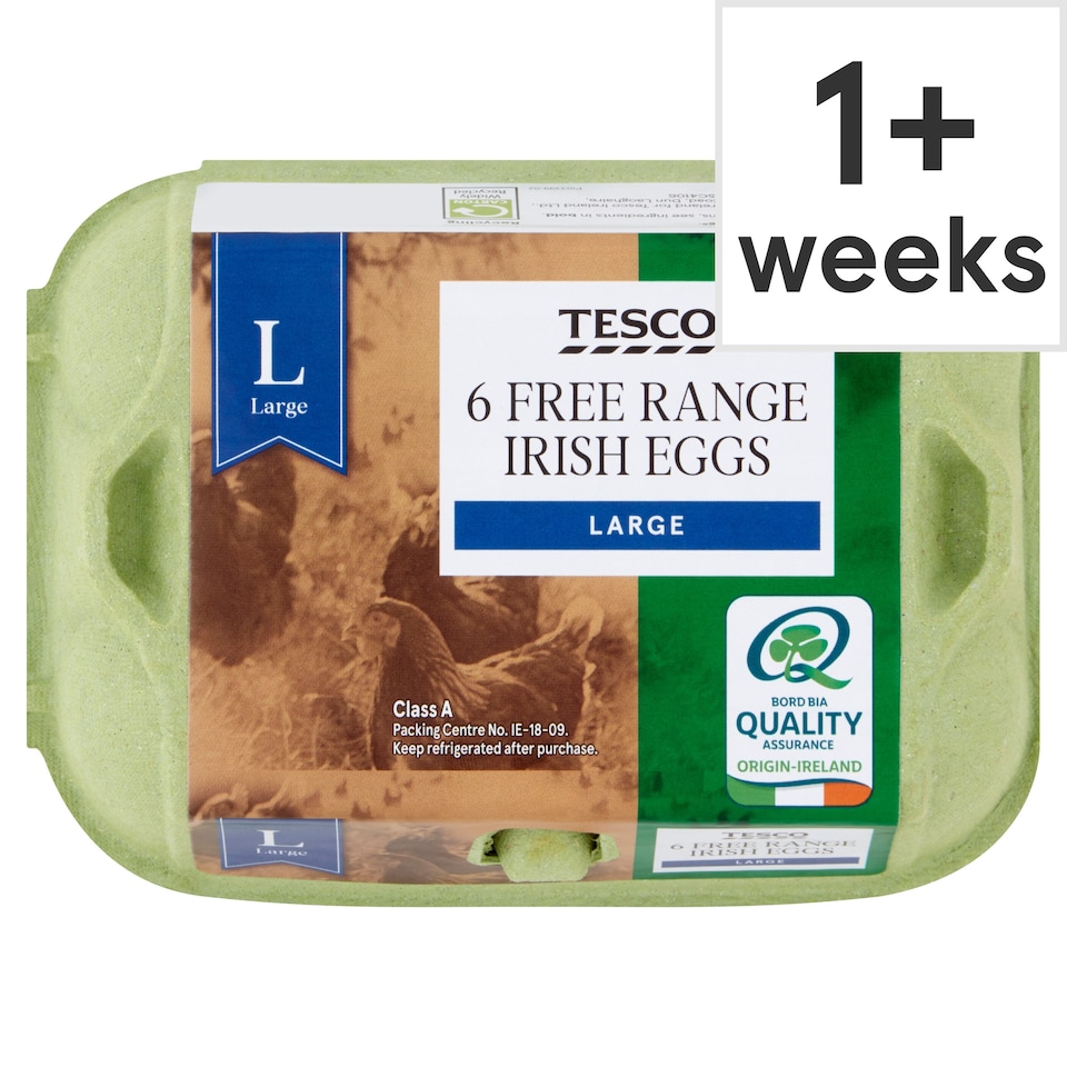Tesco Free Range Eggs Large 6 Pack