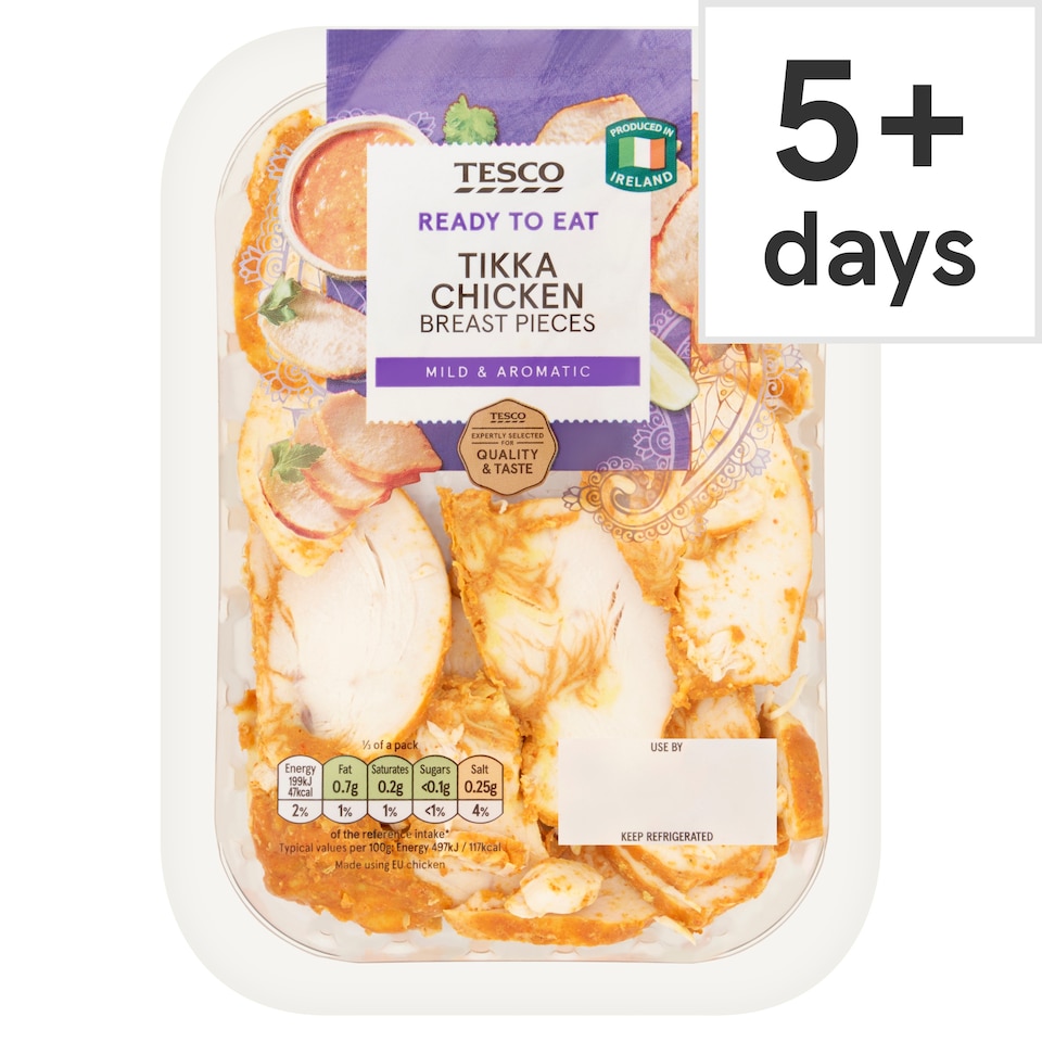 Tesco Tikka Chicken Breast Pieces 120G