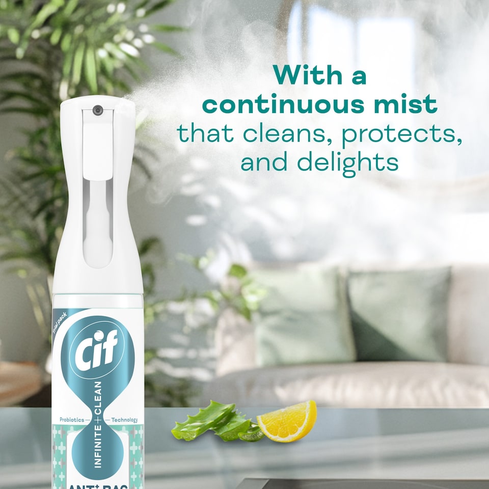 image 1 of Cif Infinite Clean Antibacterial Cleaner Refill Lemon & Aloe Vera 280 ml