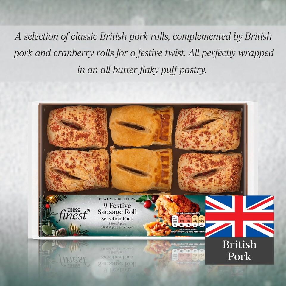 image 1 of Tesco Finest 9 Festive Sausage Roll Selection Pack 315g