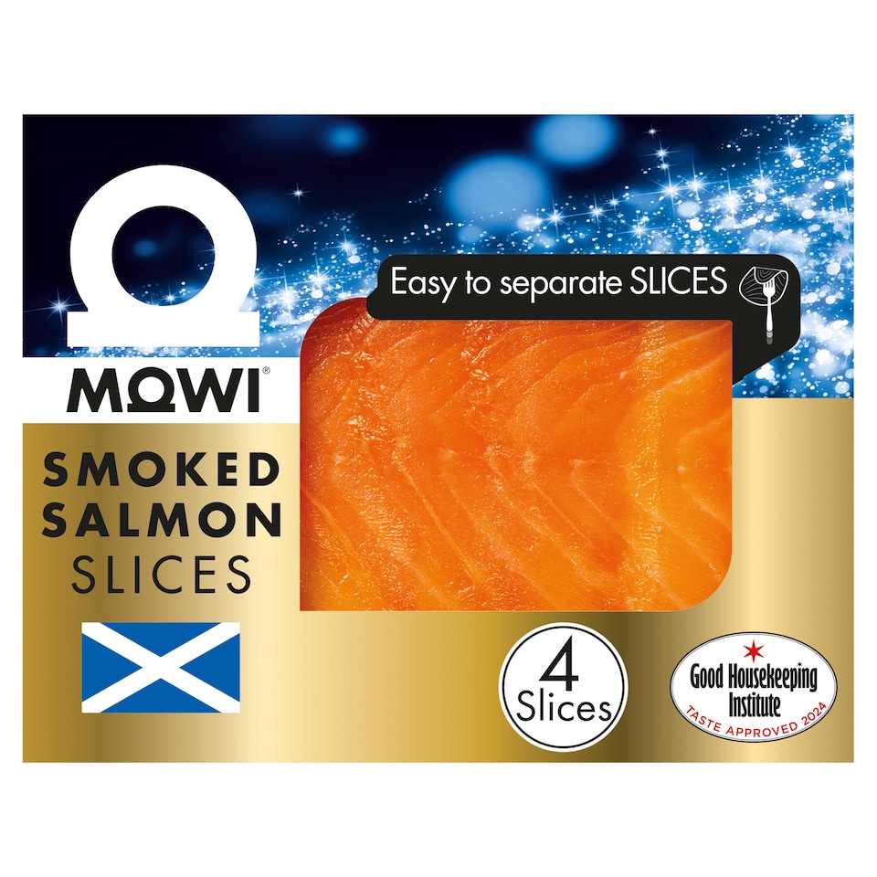 image 1 of Mowi Smoked Salmon Slices 4 Pack 100g