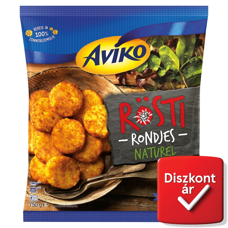 Aviko elősütött és gyorsfagyasztott röszti tallérok 750 g