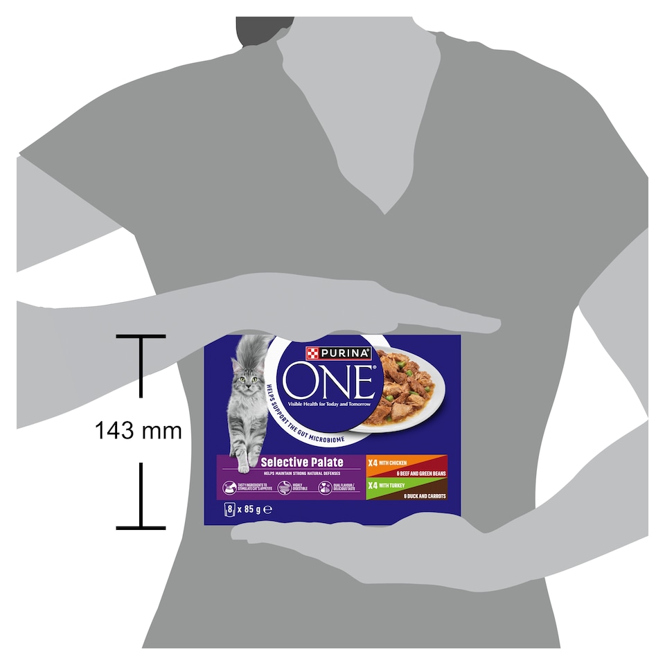 image 1 of PURINA ONE Mini Fillets Selective Palate Wet Cat Food 8x85g