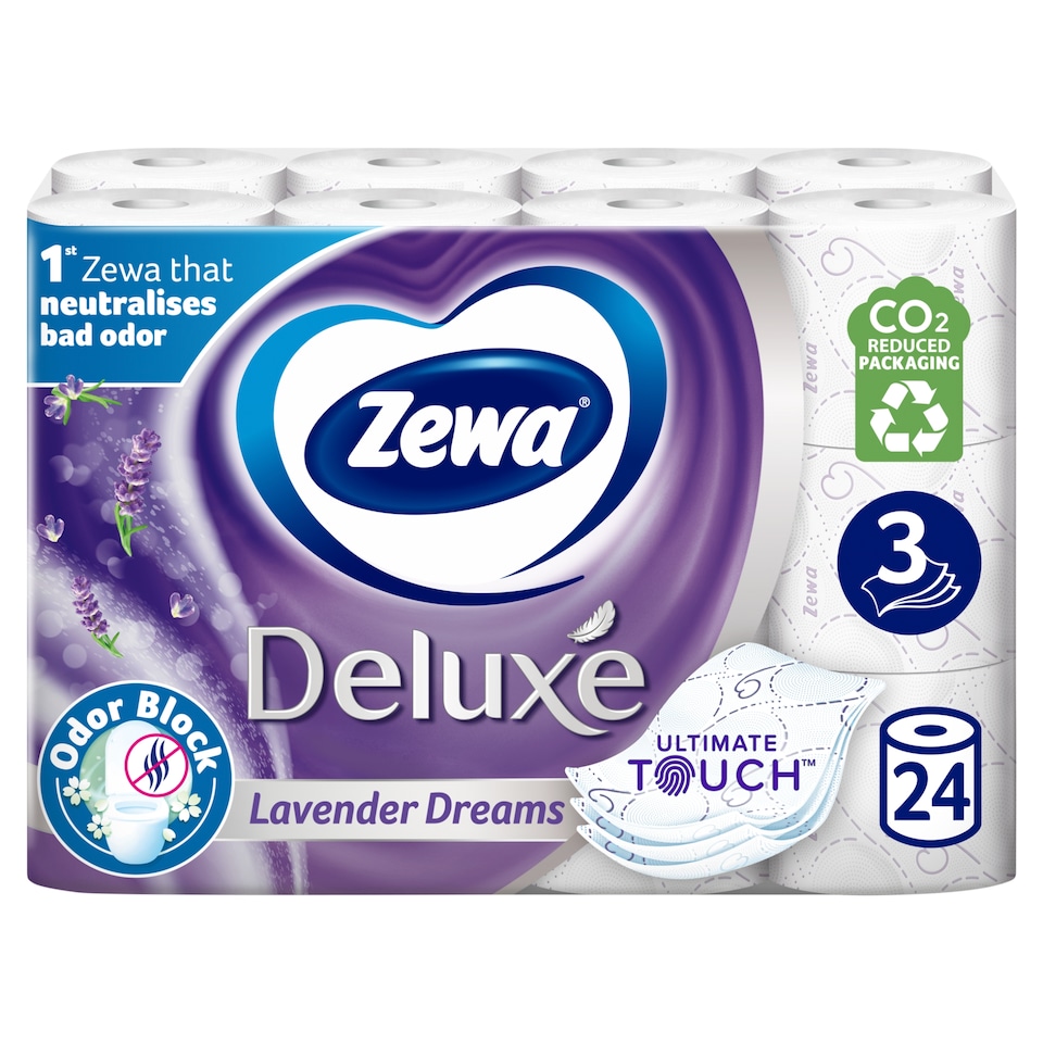 image 1 of Zewa Deluxe Lavender Dreams Toilet Paper 3 Ply 24 Rolls