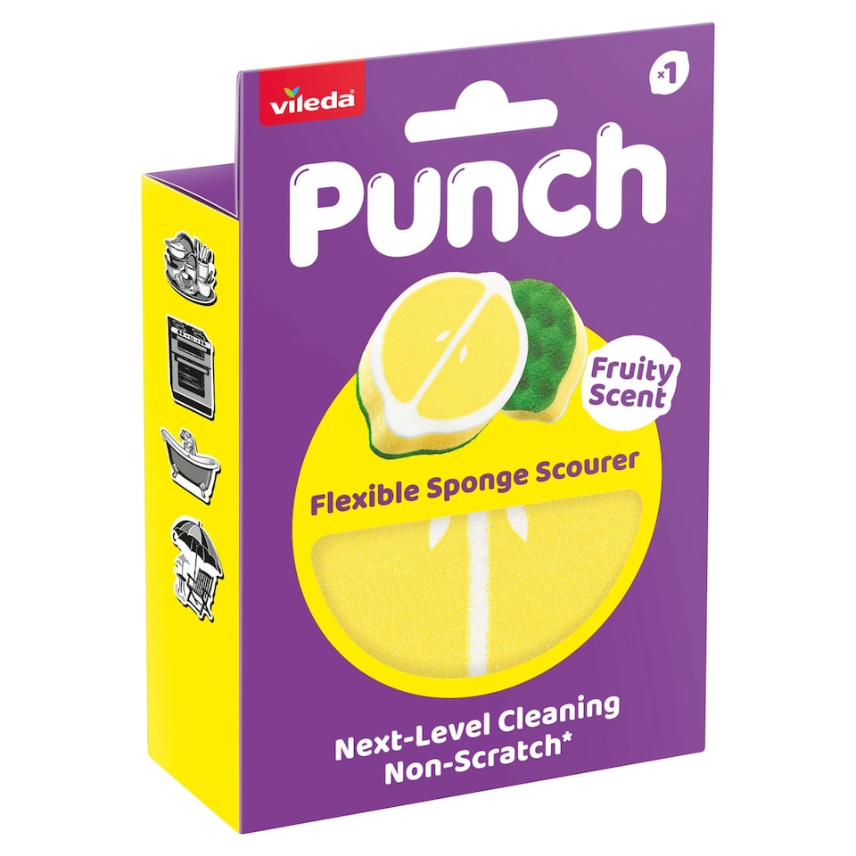 Vileda Punch Flexible Sponge Scourer