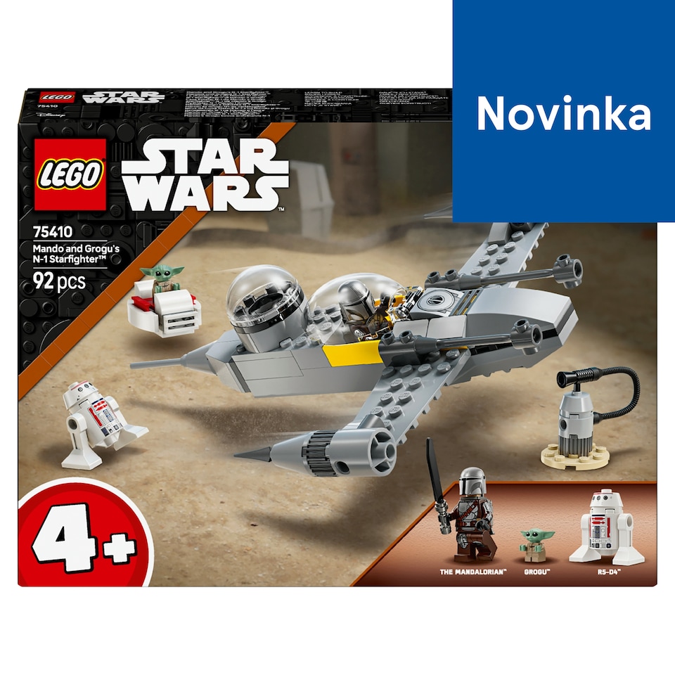 obrázok 1 z LEGO Star Wars 75410 Mando, Grogu a stíhačka N-1 Starfighter