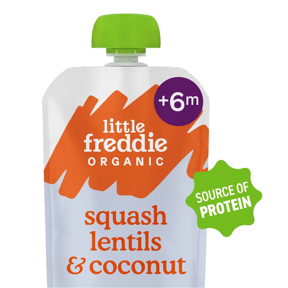Little Freddie Organic Butternut Squash with Lentils & Coconut Baby Food Pouch +6Months 100g