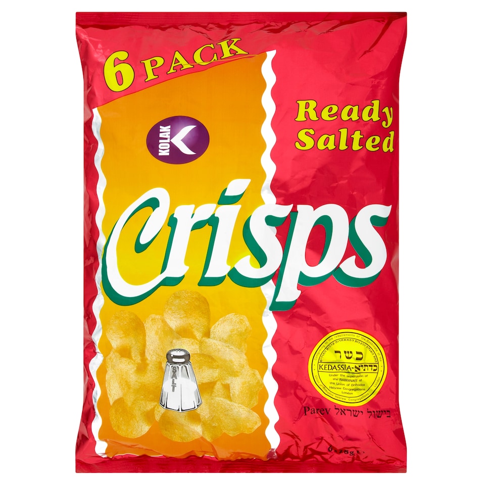 Kolak Ready Salted Crisps 6 X 28G