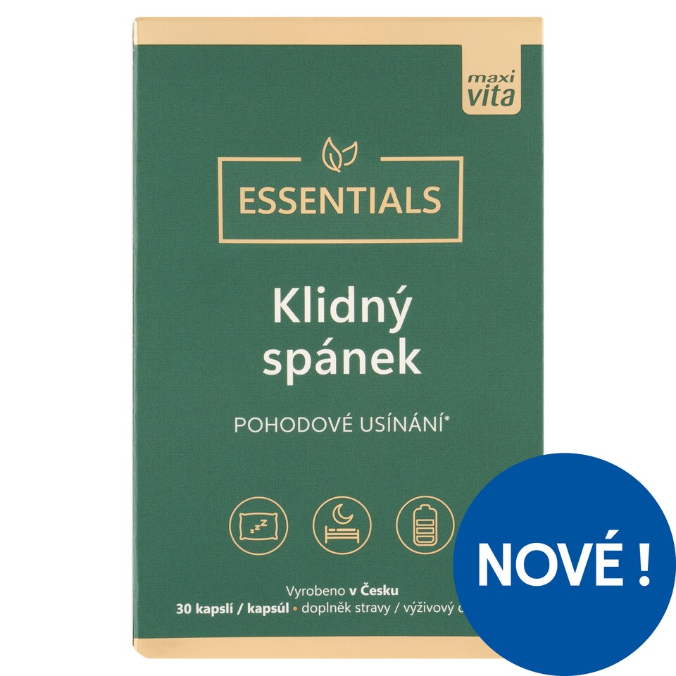 Obrázek 1 pro produkt Maxi Vita Essentials Klidný spánek doplněk stravy 30 kapslí 25,5g