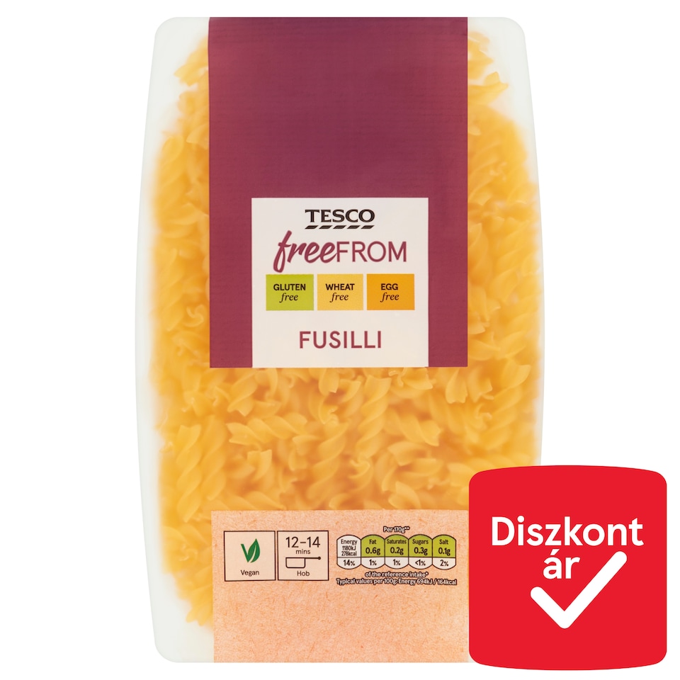 Tesco Free From kukoricalisztből és rizslisztből készült száraztészta 500 g